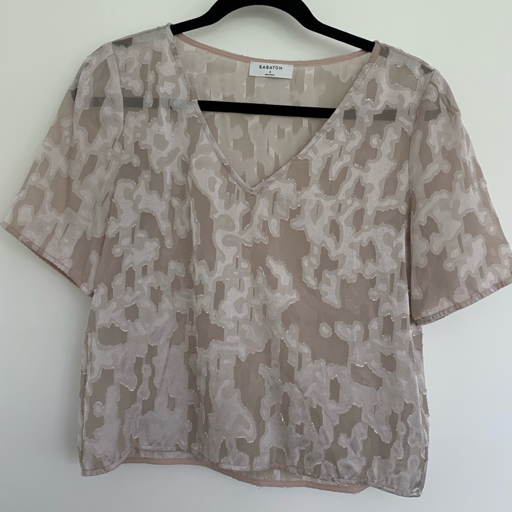 Sheer babaton randy blouse - perfect for summer office!